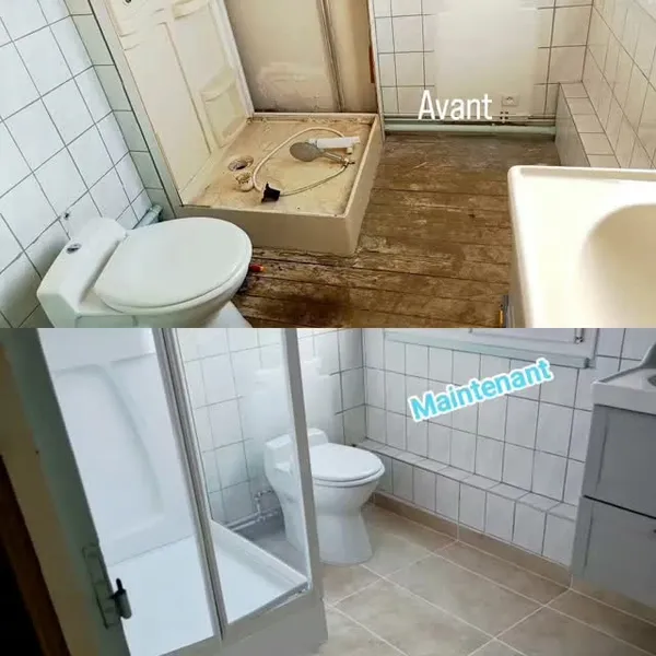 Rénovation minimaliste de salle de bain – Reims