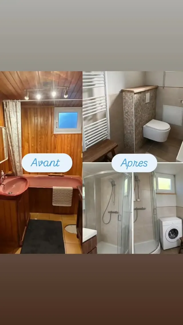 Rénovation complète de salle de bain, du sol au plafond, avec pose wc suspendu. – Rethel